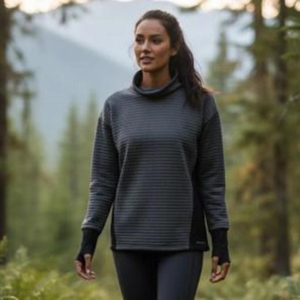 Eddie Bauer Women’s Freedry Dash Point Funnel Nevk Sweatshirt Size M NWT